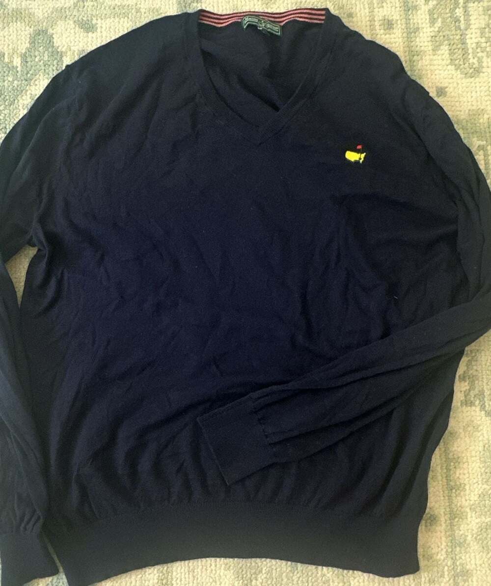 XXL Masters Collection Navy Blue Long Sleeve V-Neck Sweater